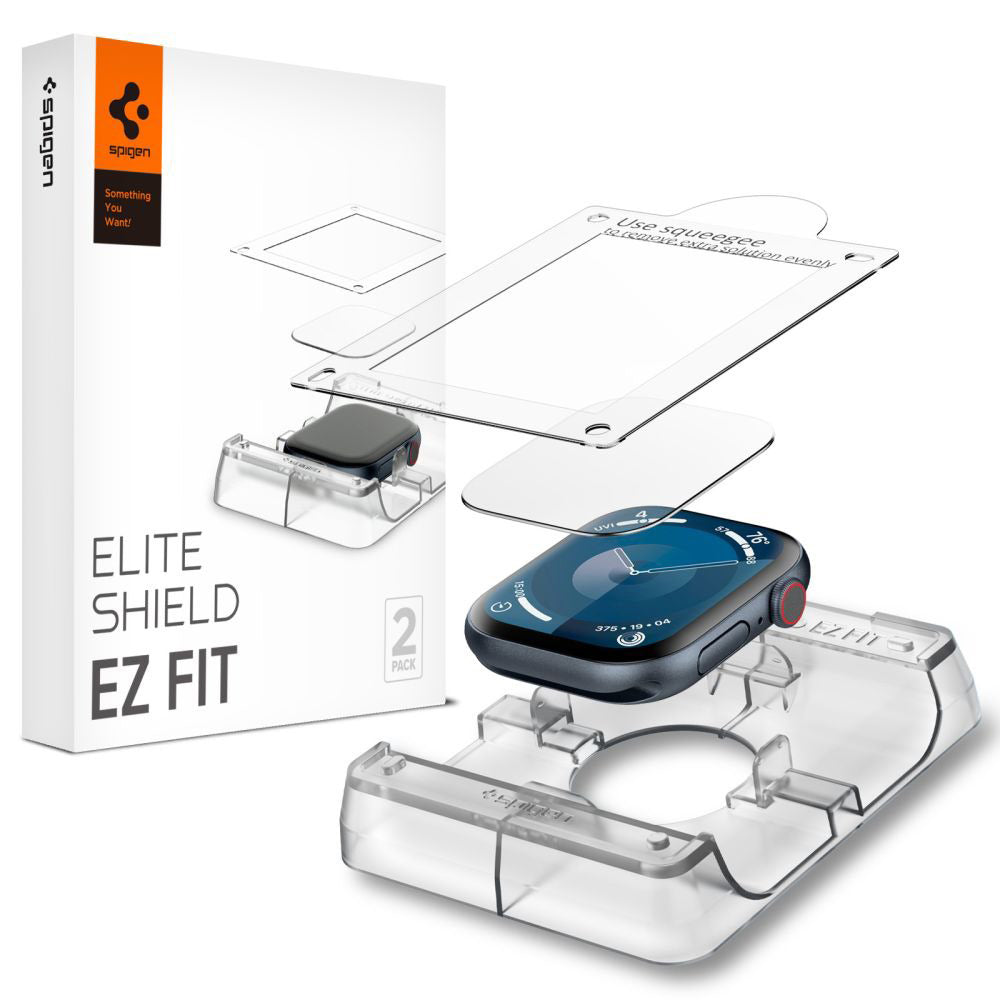 Set 2 folii flexibile Spigen Elite Shield EZ Fit Apple Watch Series 11 / 10 (42 mm) – imagine 1