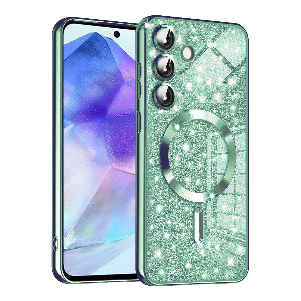 Husă Techsuit Luxury Glitter MagSafe Galaxy A55 5G – Verde deschis – imagine 7