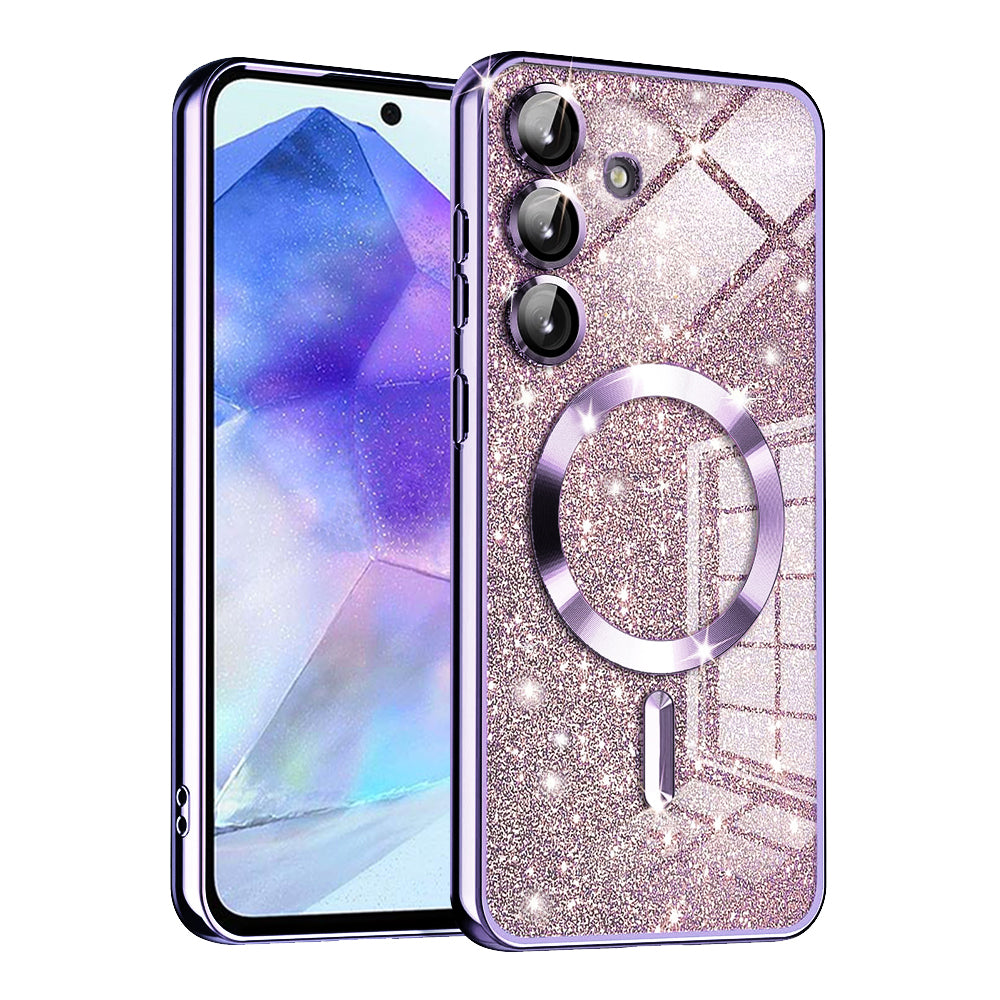Husă Techsuit Luxury Glitter MagSafe Galaxy A55 5G – Mov deschis – imagine 4