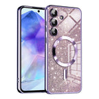 Husă Techsuit Luxury Glitter MagSafe Galaxy A55 5G – Mov deschis – imagine 4