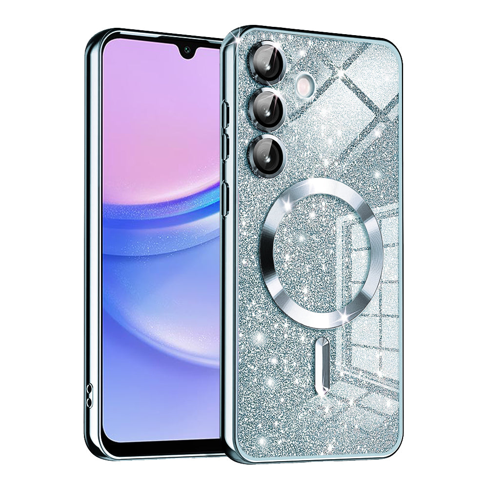 Husă Techsuit Luxury Glitter MagSafe Galaxy A15 / A15 5G – Albastru deschis – imagine 5