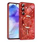 Husă Techsuit Luxury Glitter MagSafe Galaxy A55 5G – Roșu – imagine 2
