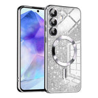 Husă Techsuit Luxury Glitter MagSafe Galaxy A55 5G – Argintiu – imagine 3
