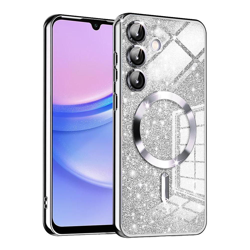 Husă Techsuit Luxury Glitter MagSafe Galaxy A15 / A15 5G – Argintiu – imagine 3