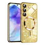 Husă Techsuit Luxury Glitter MagSafe Galaxy A55 5G – Auriu – imagine 1