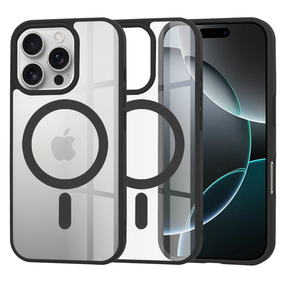 Husă transparentă Techsuit MagSafe Pro iPhone 16 Pro – Negru – imagine 2