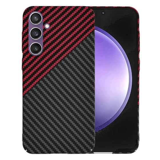 Husă Techsuit Carbonite FiberShell pentru Samsung Galaxy S23 FE – roșu (red vortex)