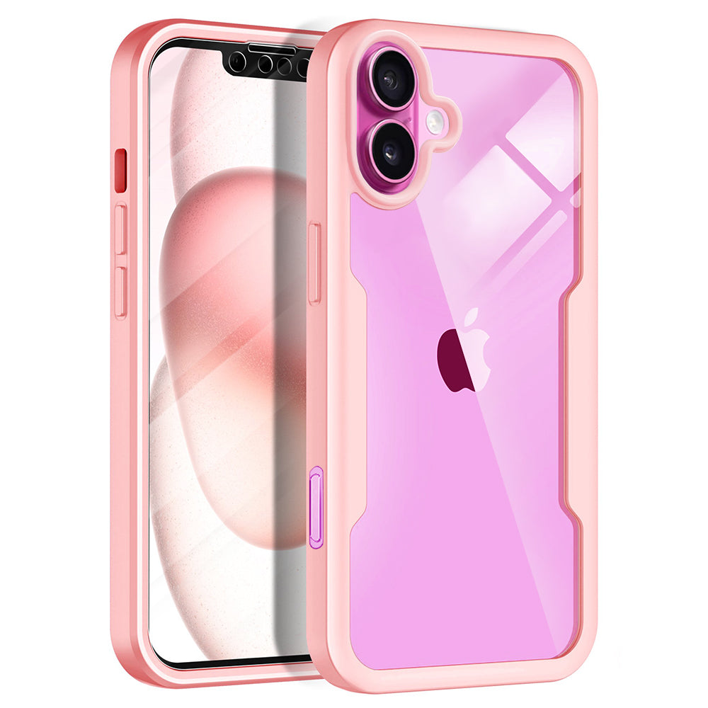 Husă 360 Techsuit ColorVerse cu folie de ecran iPhone 16 Plus – Roz – imagine 2