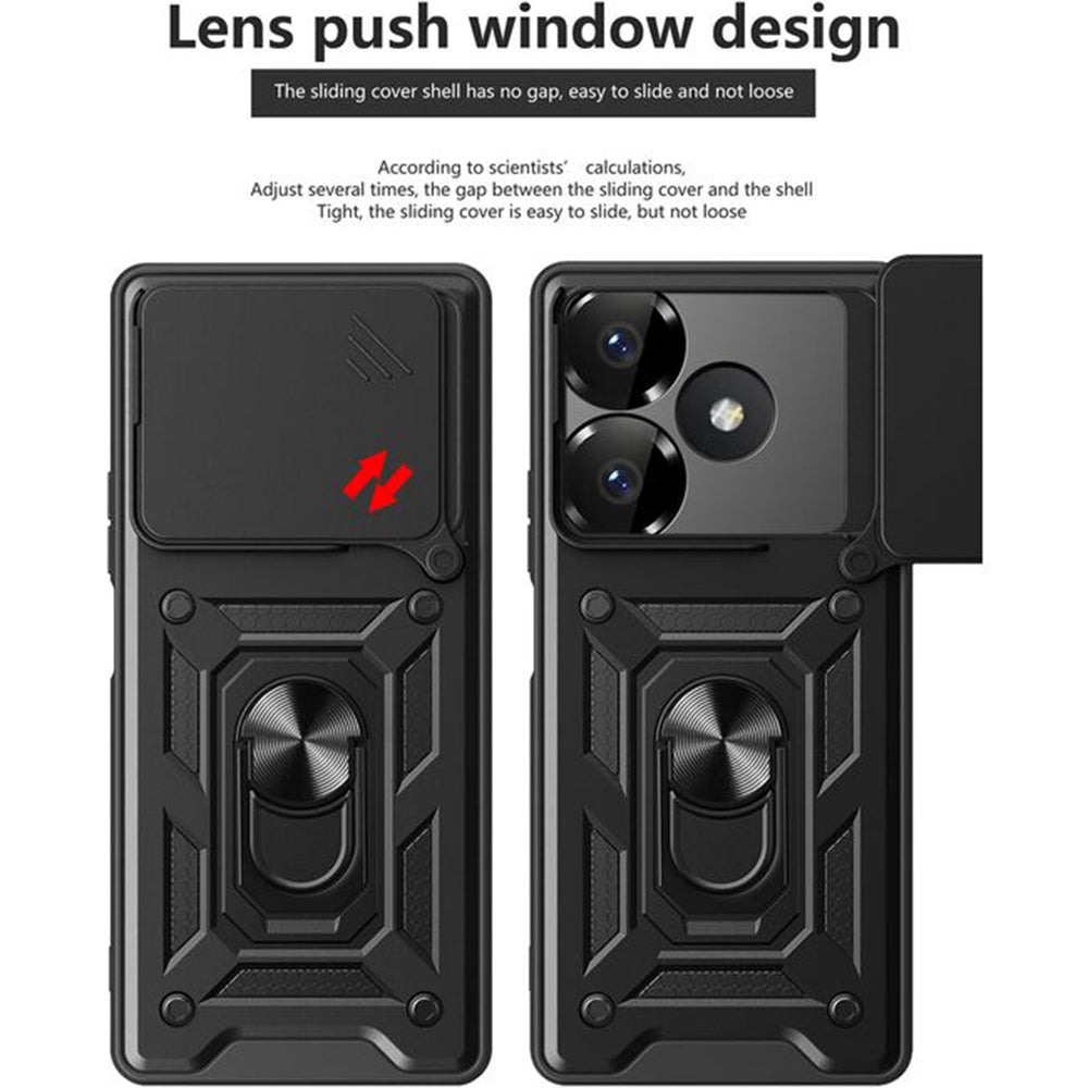 Husă Xiaomi Redmi 13 / Poco M6 4G Techsuit CamShield, negru – imagine 2