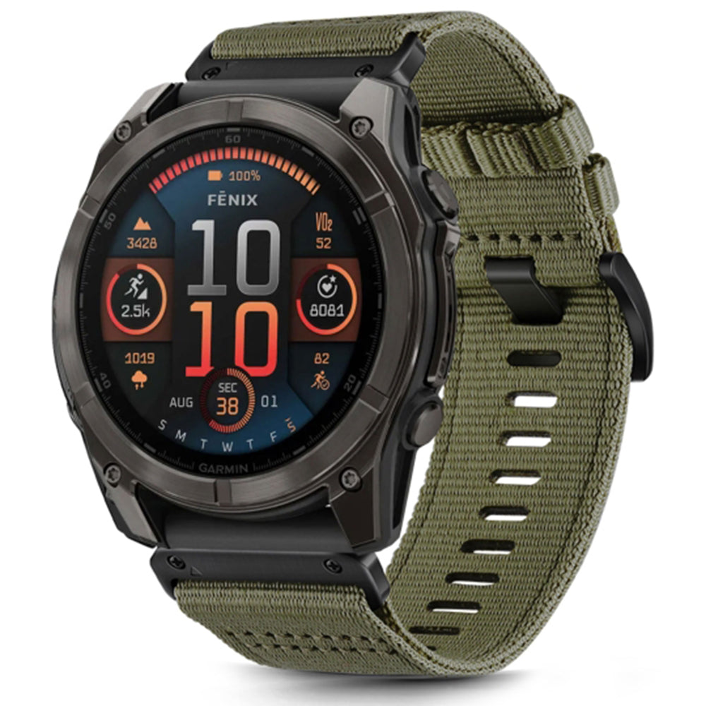 Curea Garmin Fenix 3/3 HR/5X/5X Plus/6X Techsuit W070, verde camuflaj – imagine 1