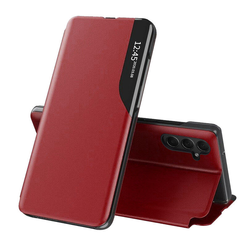 Husă flip Techsuit eFold Galaxy S25 – Roșu – imagine 1