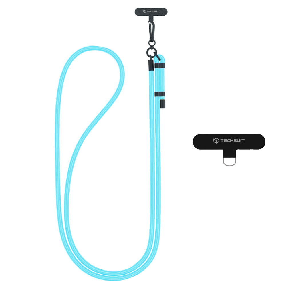 Șnur crossbody telefon, nailon, albastru deschis – Techsuit RCS1-77 – imagine 1
