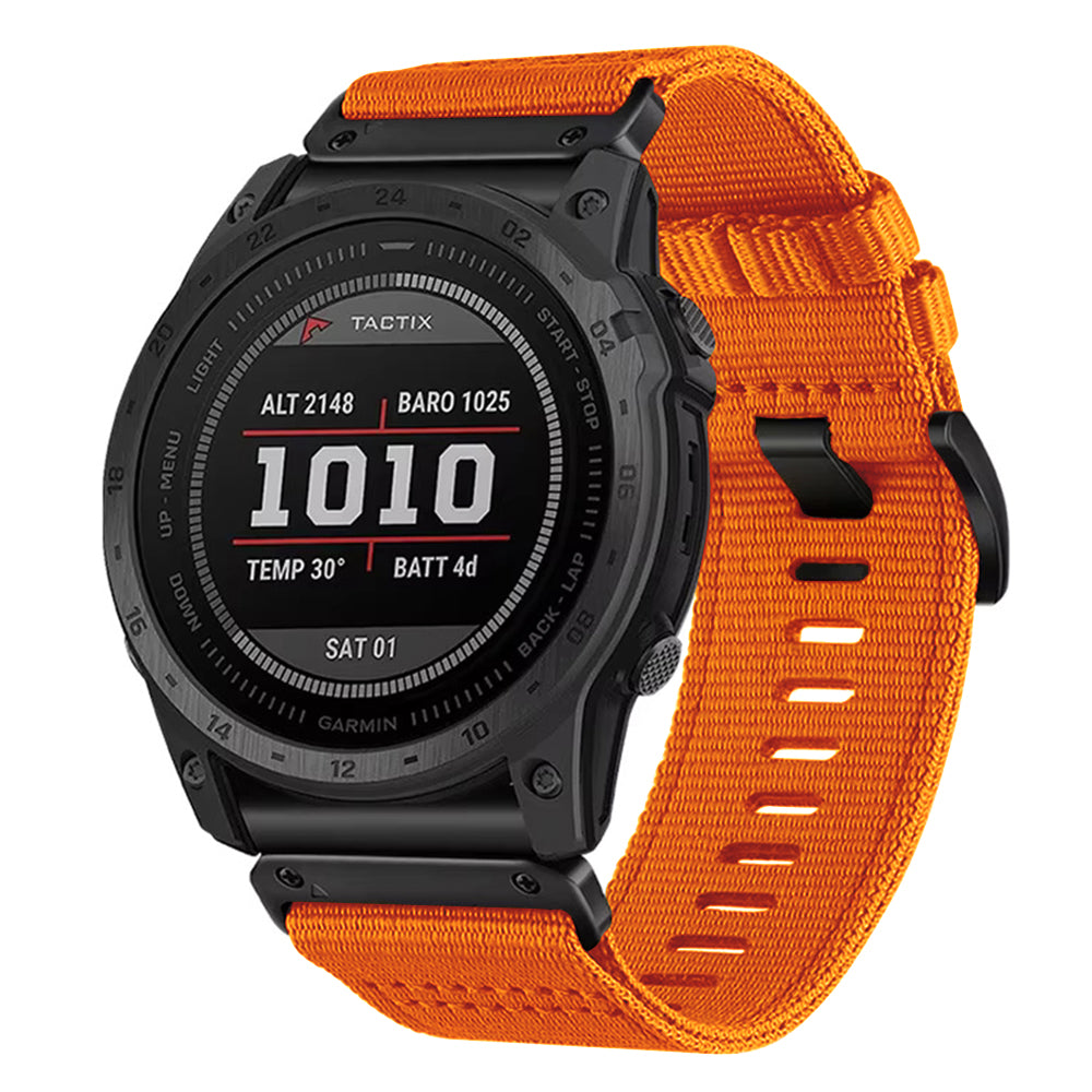 Curea Garmin Fenix 5/5 Plus 6/6 Pro/7 Techsuit W070, portocaliu floral – imagine 1