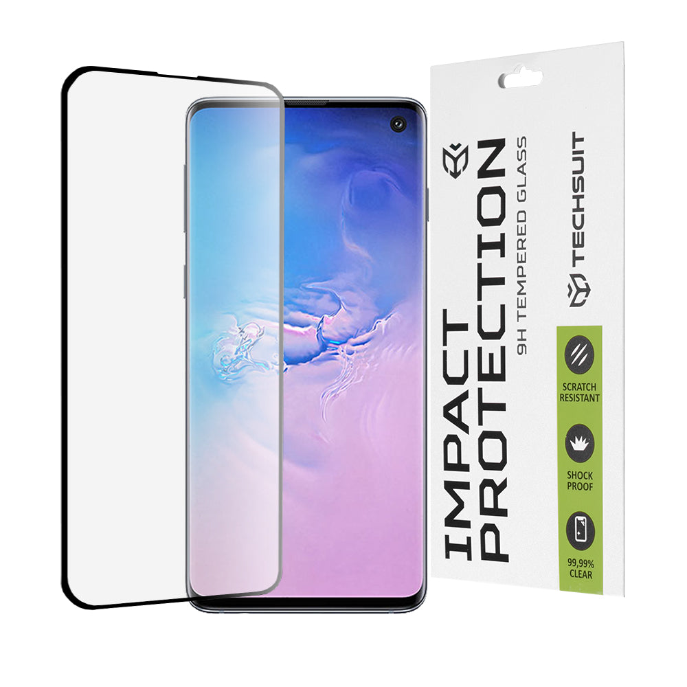 Folie sticlă 3D Techsuit Galaxy S10, ecran curbat – imagine 1