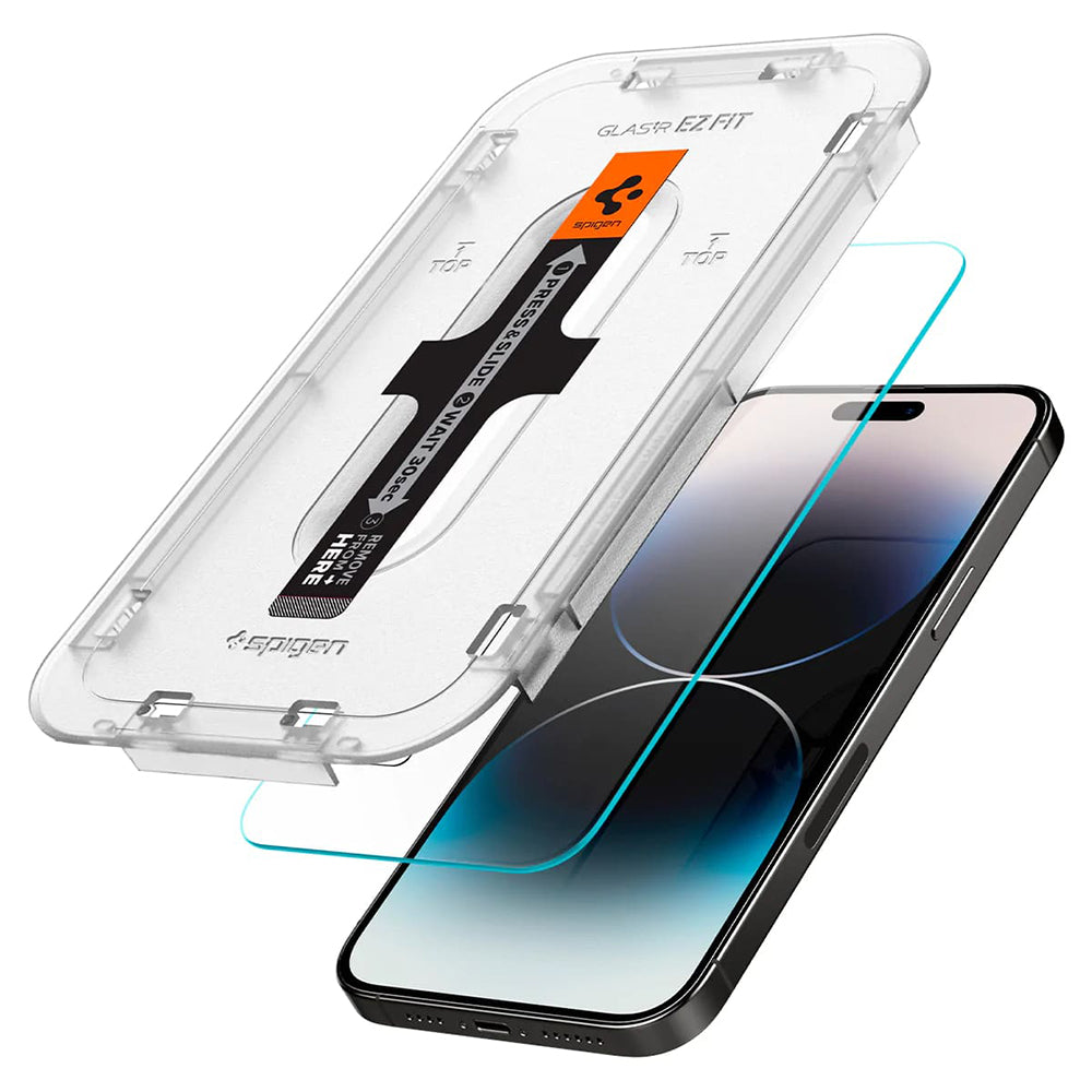 Folie de sticlă Spigen Glas.tR EZ Fit pentru iPhone 14 Pro Max – imagine 2