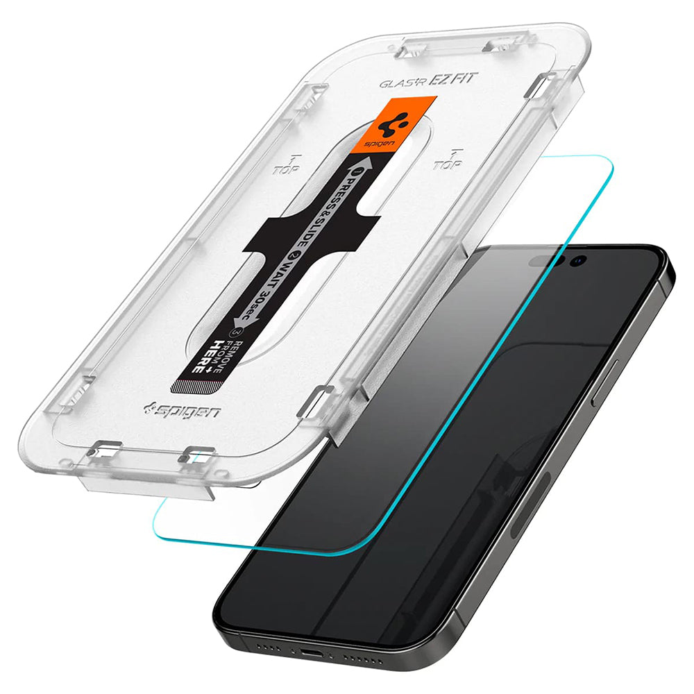 Folie de sticlă Spigen Glas.tR EZ Fit pentru iPhone 14 Pro – imagine 2