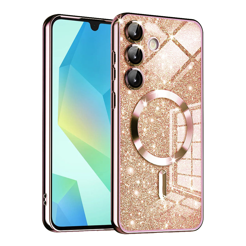Husă Techsuit Luxury Glitter MagSafe Galaxy A16 / A16 5G – Auriu roz – imagine 7