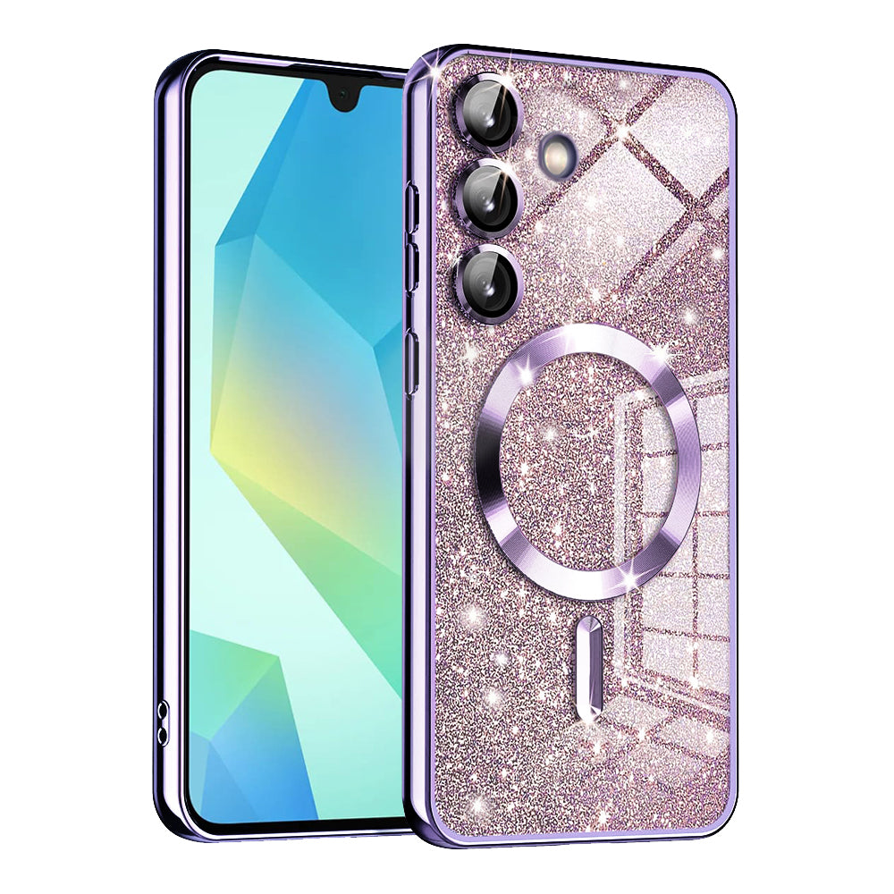 Husă Techsuit Luxury Glitter MagSafe Galaxy A16 / A16 5G – Mov deschis – imagine 6