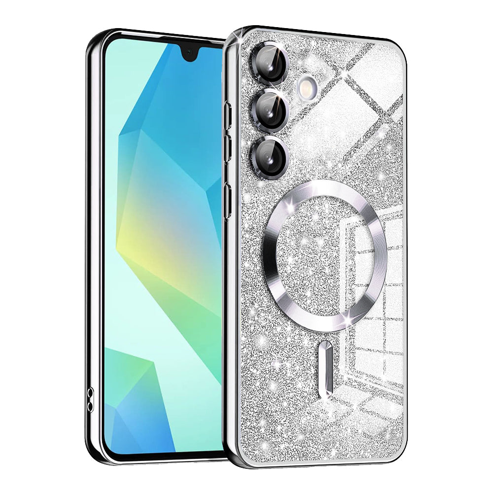 Husă Techsuit Luxury Glitter MagSafe Galaxy A16 / A16 5G – Argintiu – imagine 1