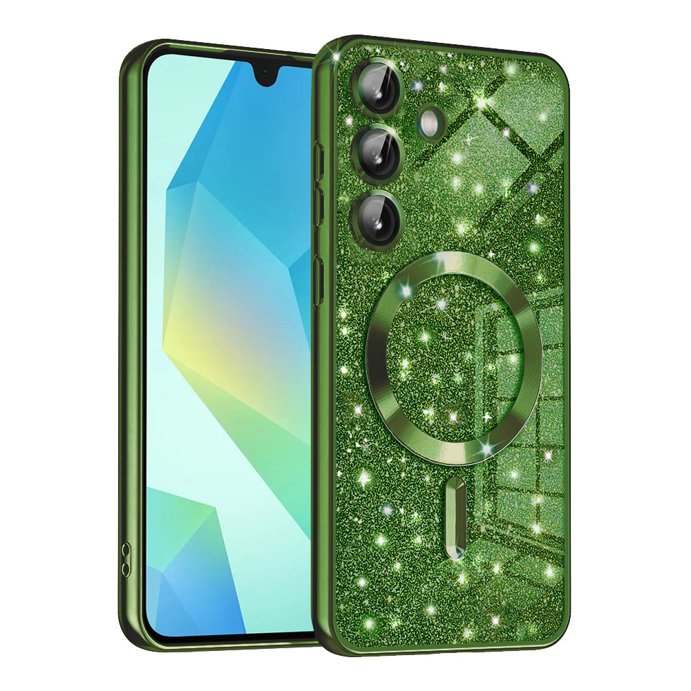 Husă Techsuit Luxury Glitter MagSafe Galaxy A16 / A16 5G – Verde închis – imagine 5