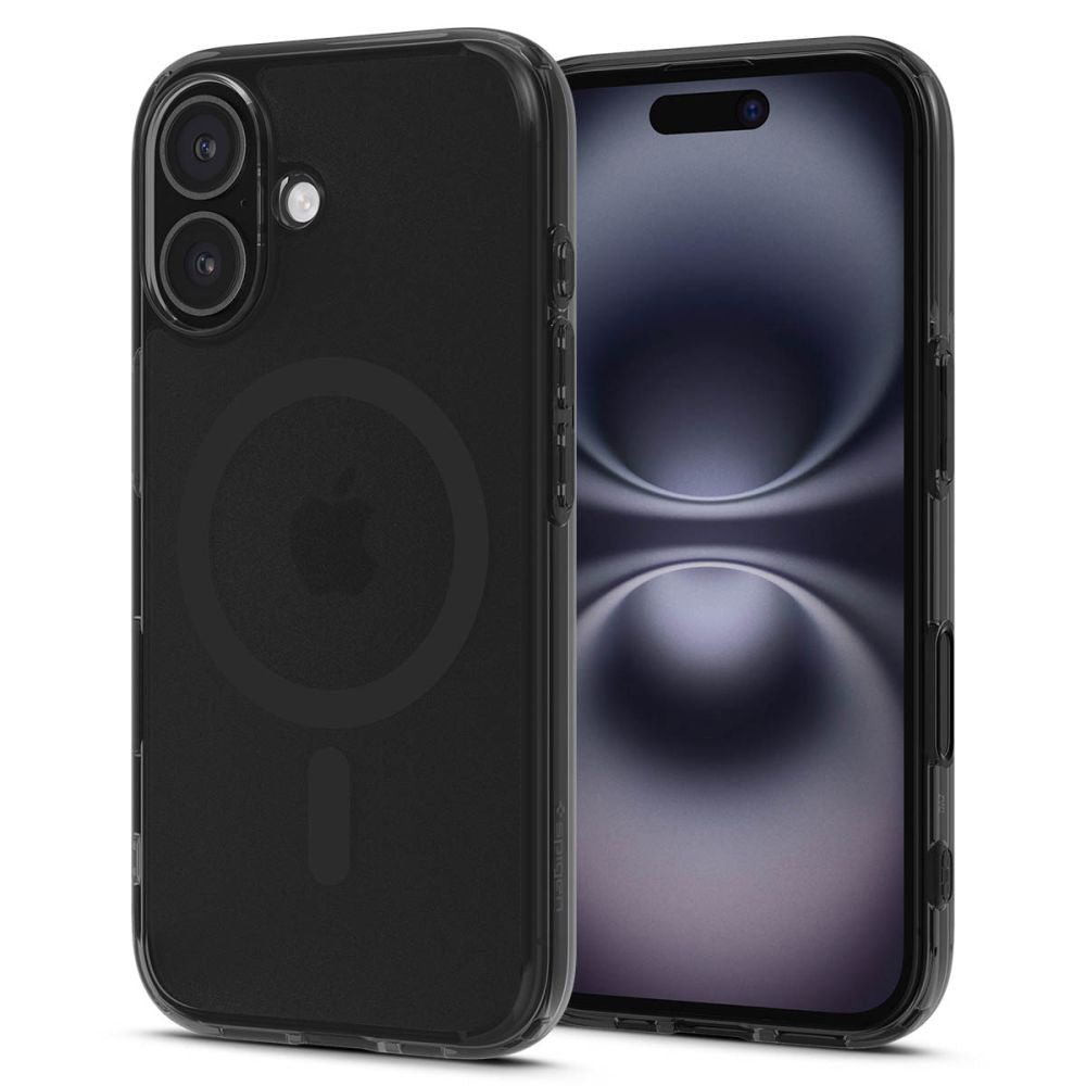 Husă Spigen Ultra Hybrid T MagSafe iPhone 16 – Frost Black (negru mat translucid) – imagine 7