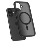 Husă Spigen Ultra Hybrid T MagSafe iPhone 16 – Frost Black (negru mat translucid) – imagine 8