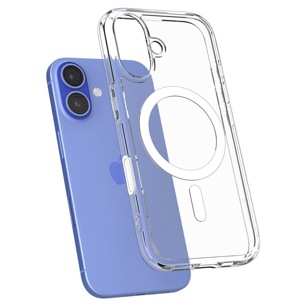 Husă Spigen Ultra Hybrid T MagSafe iPhone 16 – Alb – imagine 2