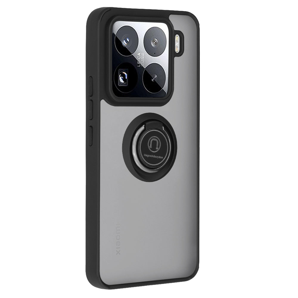 Husă Xiaomi 15 Pro Techsuit Glinth cu inel magnetic, negru – imagine 3