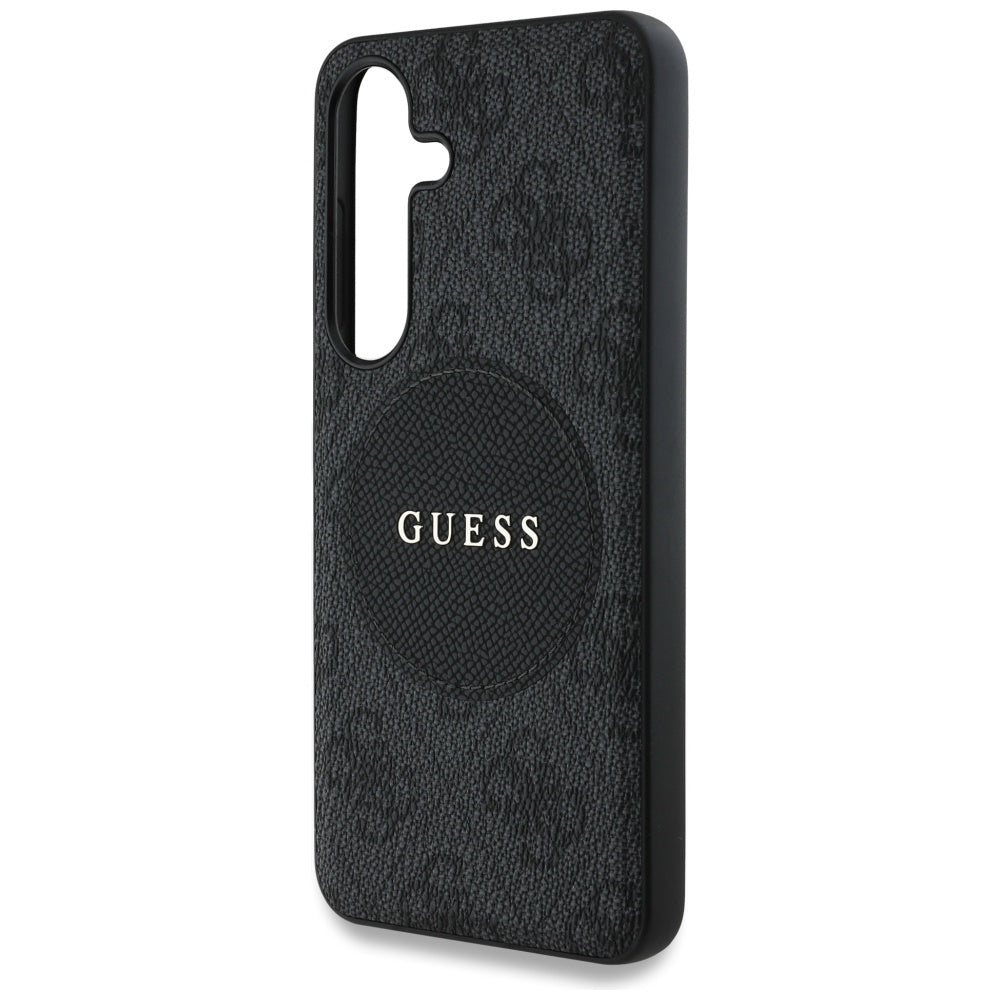 Husă Guess Samsung Galaxy S25 4G Circle Classic Logo MagSafe, negru – imagine 4