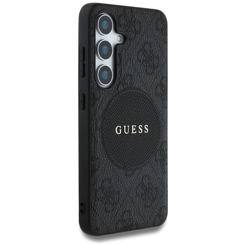 Husă Guess Samsung Galaxy S25 4G Circle Classic Logo MagSafe, negru – imagine 2