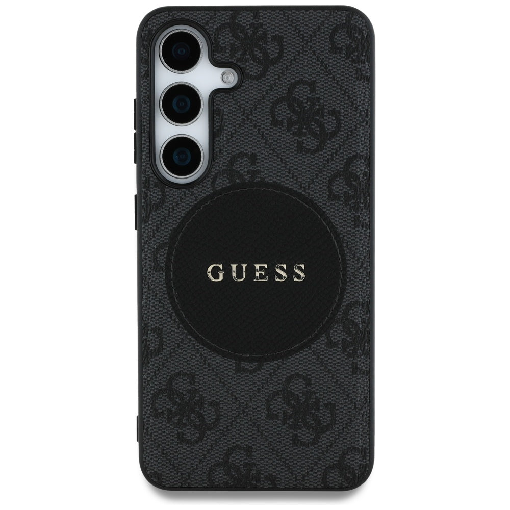 Husă Guess Samsung Galaxy S25 4G Circle Classic Logo MagSafe, negru – imagine 1