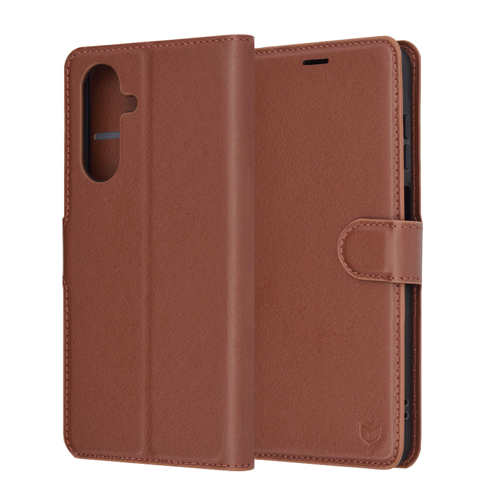 Husă portofel Techsuit Leather Folio Galaxy A26 5G – Maro – imagine 6