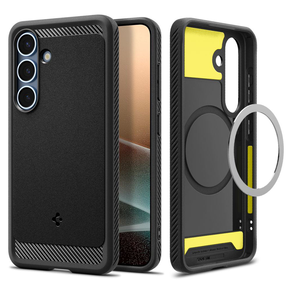 Husă Spigen Rugged Armor MagSafe Galaxy S25 – Negru mat – imagine 2