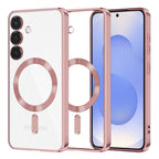 Husă transparentă Techsuit Luxury Crystal MagSafe Galaxy S25 – Roz – imagine 3