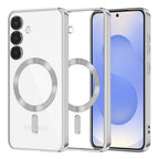 Husă transparentă Techsuit Luxury Crystal MagSafe Galaxy S25 – Argintiu – imagine 4