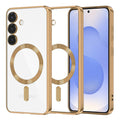 Husă transparentă Techsuit Luxury Crystal MagSafe Galaxy S25 – Auriu – imagine 1