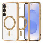 Husă transparentă Techsuit Luxury Crystal MagSafe Galaxy S25 – Auriu – imagine 1