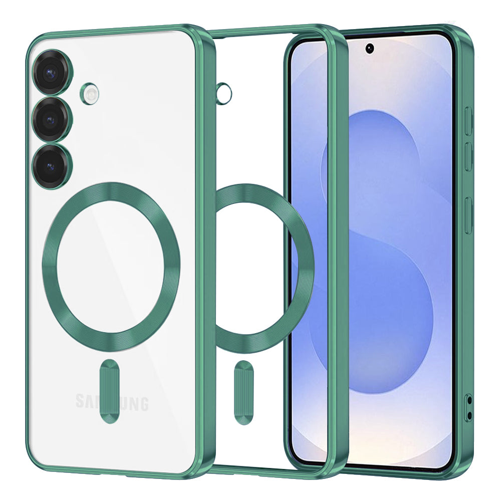 Husă transparentă Techsuit Luxury Crystal MagSafe Galaxy S25 – Verde deschis – imagine 8