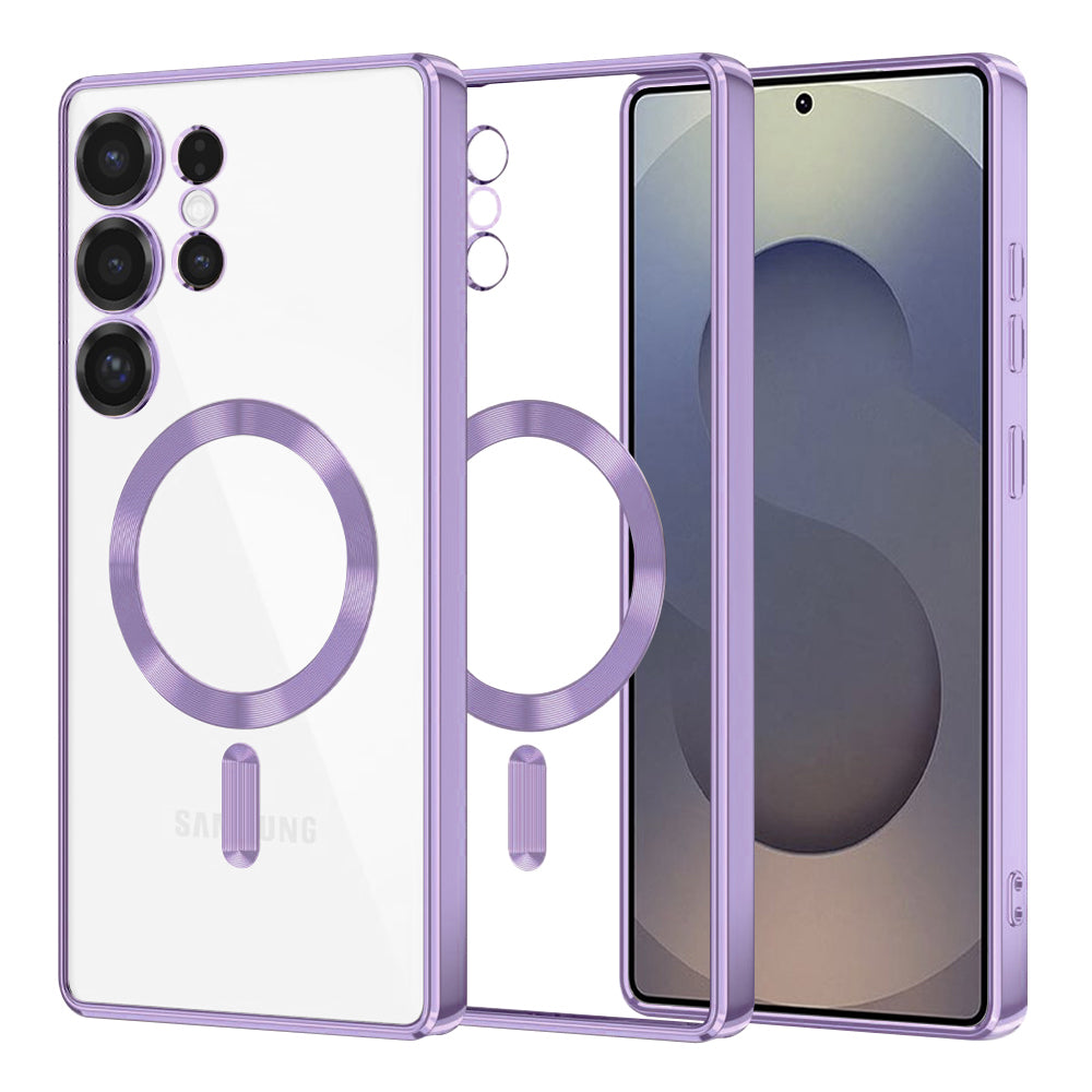 Husă transparentă Techsuit Luxury Crystal MagSafe Galaxy S25 Ultra – Mov deschis – imagine 7