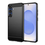 Husă Techsuit Carbon Silicone Galaxy S25 – Negru – imagine 1