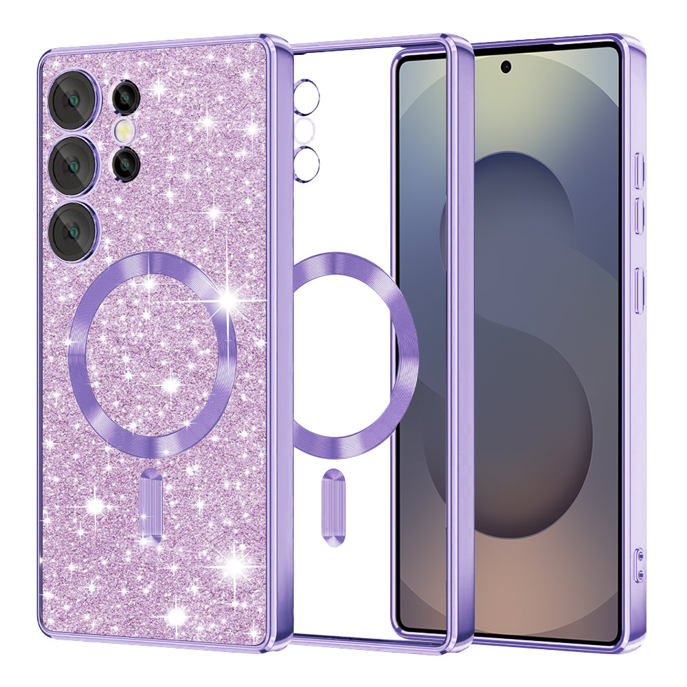 Husă Techsuit Luxury Glitter MagSafe Galaxy S25 Ultra – Mov deschis – imagine 7