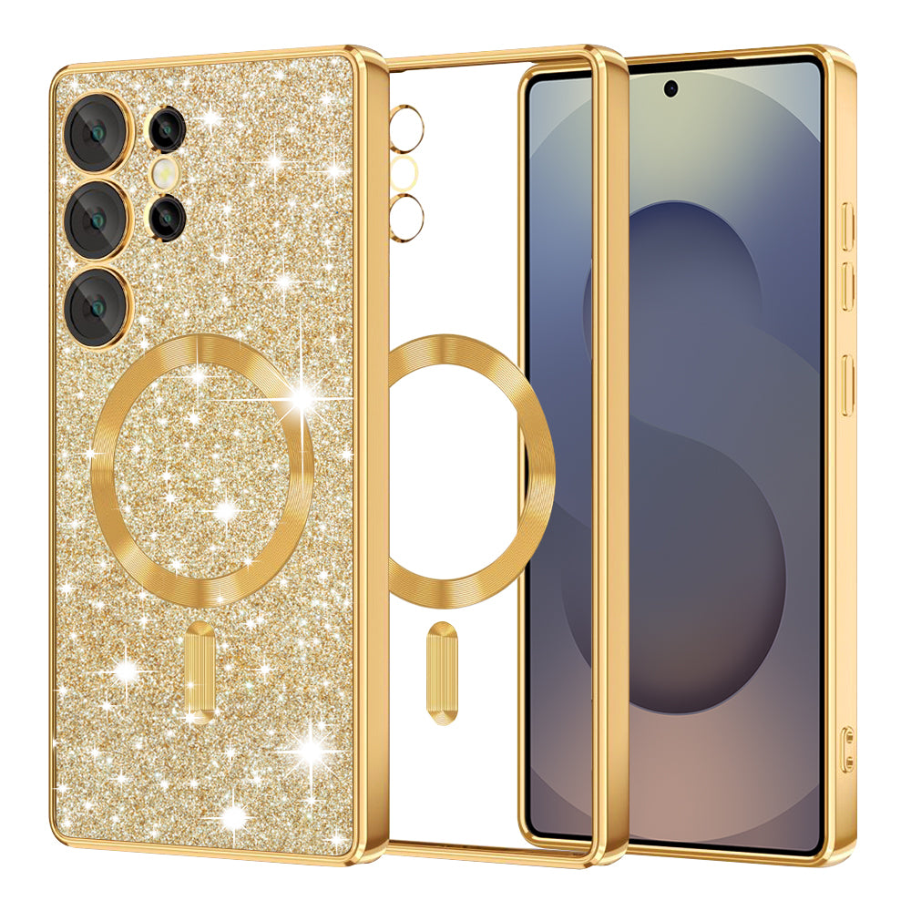 Husă Techsuit Luxury Glitter MagSafe Galaxy S25 Ultra – Auriu – imagine 2