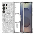 Husă Techsuit Luxury Glitter MagSafe Galaxy S25 Ultra – Argintiu – imagine 1