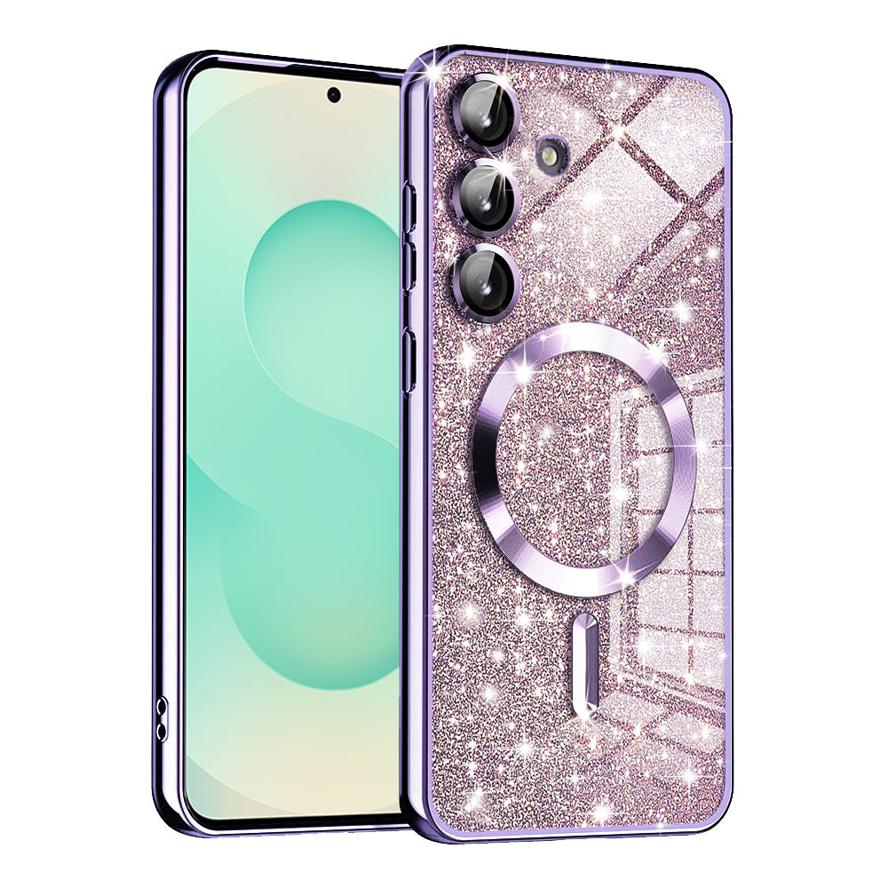 Husă Techsuit Luxury Glitter MagSafe Galaxy S25 Plus – Mov deschis – imagine 9
