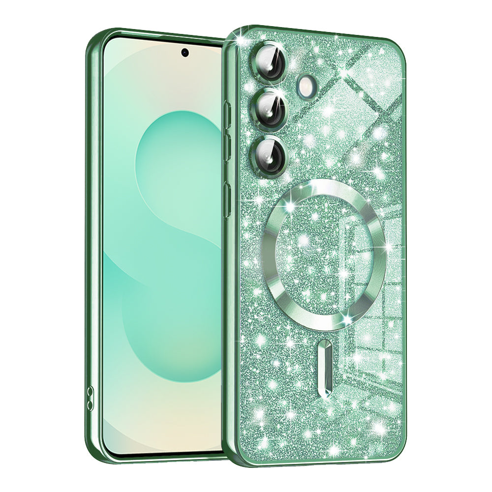 Husă Techsuit Luxury Glitter MagSafe Galaxy S25 Plus – Verde deschis – imagine 13
