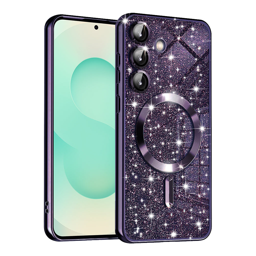Husă Techsuit Luxury Glitter MagSafe Galaxy S25 Plus – Mov închis – imagine 12