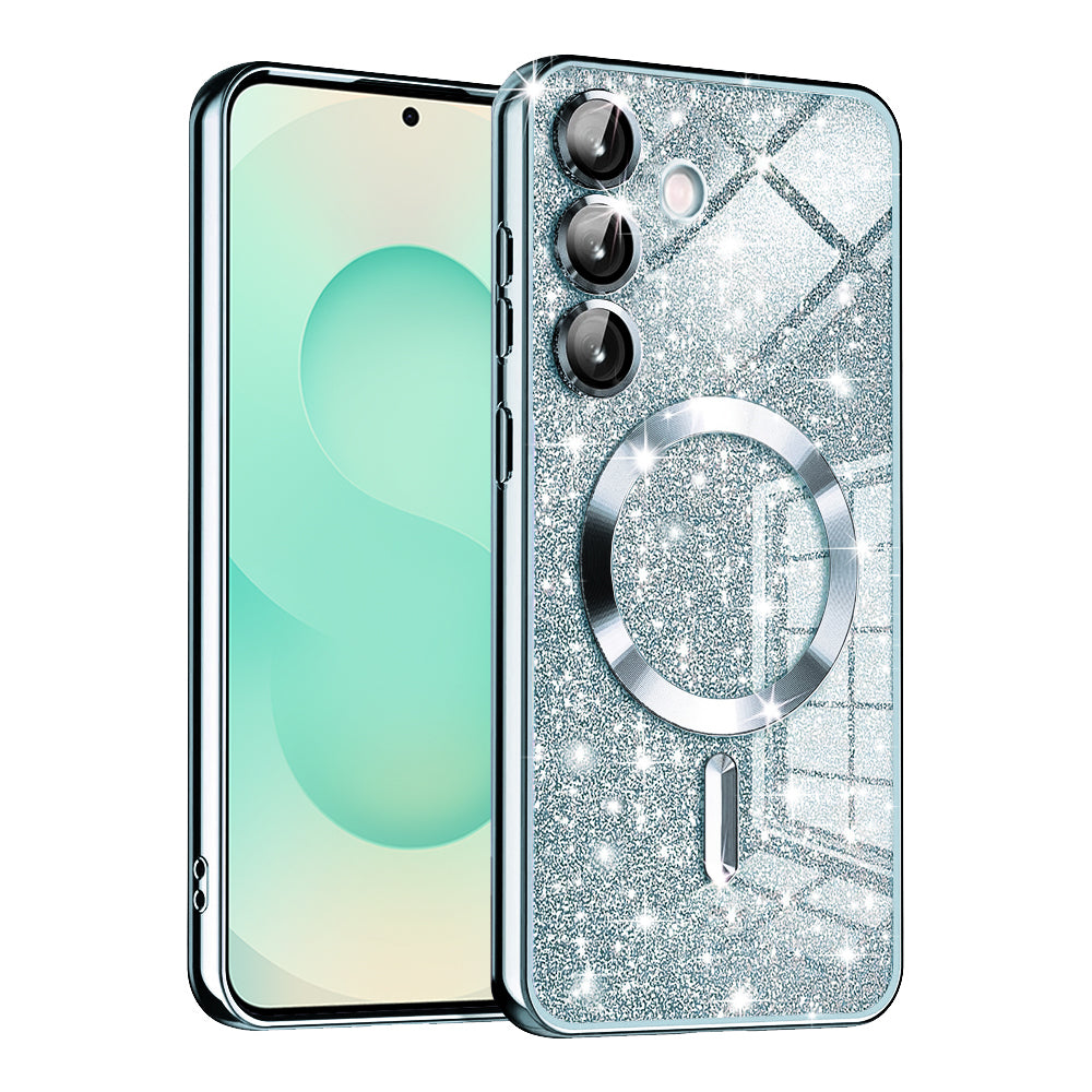 Husă Techsuit Luxury Glitter MagSafe Galaxy S25 Plus – Albastru deschis – imagine 11