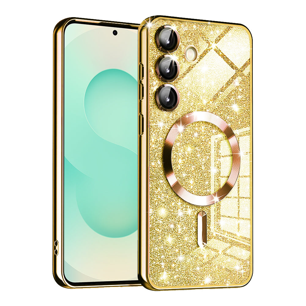 Husă Techsuit Luxury Glitter MagSafe Galaxy S25 Plus – Verde închis – imagine 6