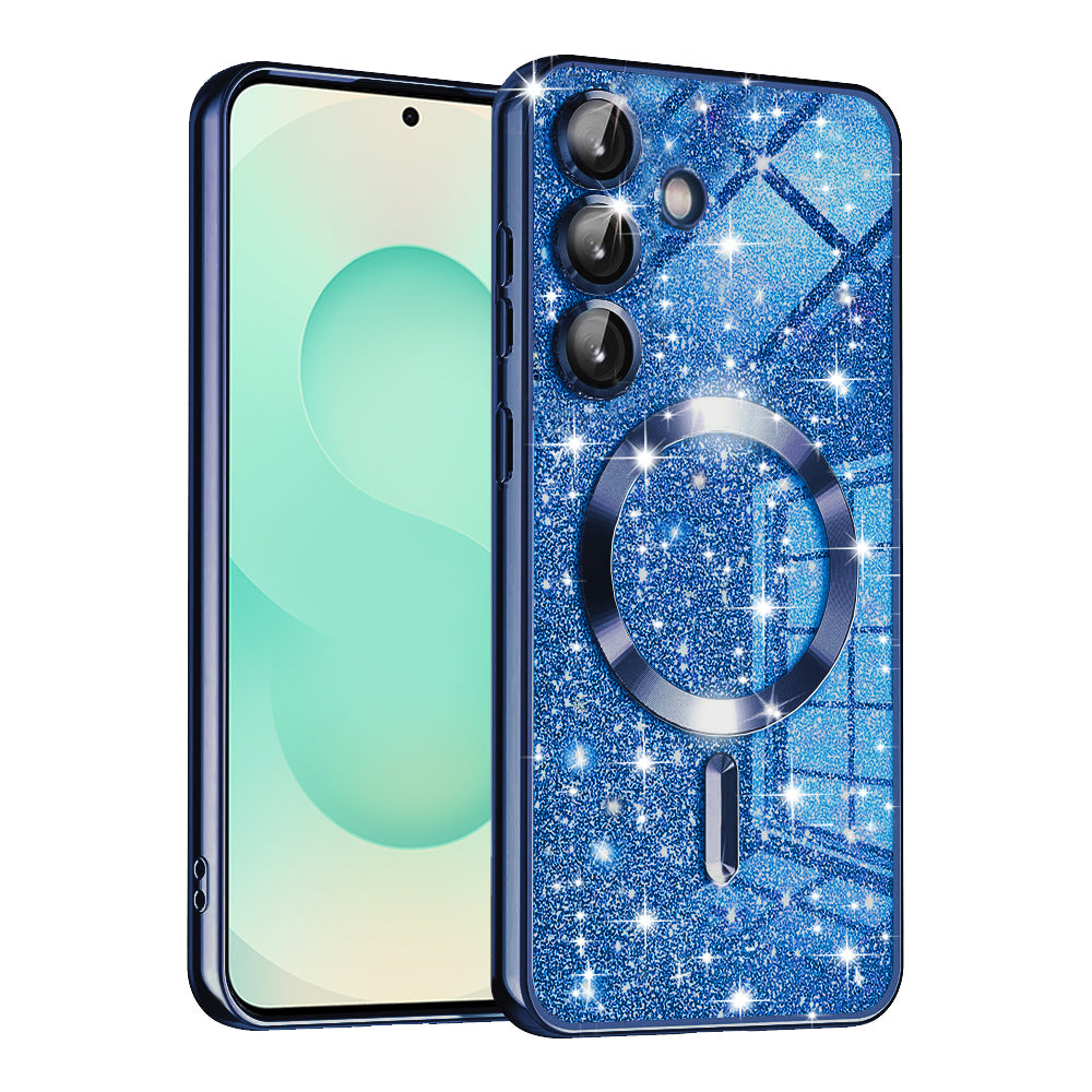 Husă Techsuit Luxury Glitter MagSafe Galaxy S25 Plus – Albastru închis – imagine 8