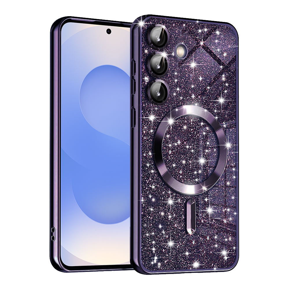 Husă Techsuit Luxury Glitter MagSafe Galaxy S25 – Mov închis – imagine 5